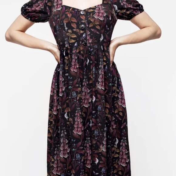 Disturbia Foxglove Button Detail Midi Dress size 6 - Picture 3 of 8